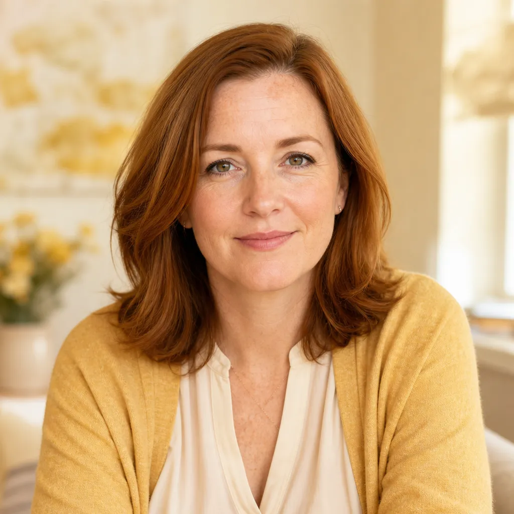 Lila Brennan, portrait, soft natural light, calm expression, travel planner attire, 400x400